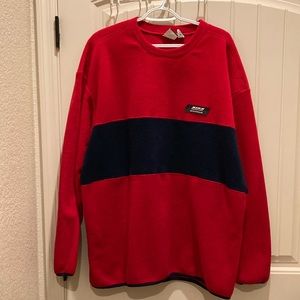 Vintage Bike Performance Activewear Men’s Size XL Fleece Pullover Red & Blue